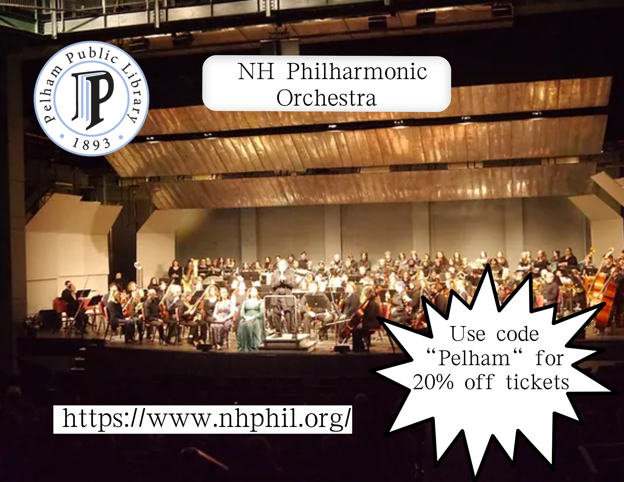 20% off tickets to the NH Philharmonic Orchestra