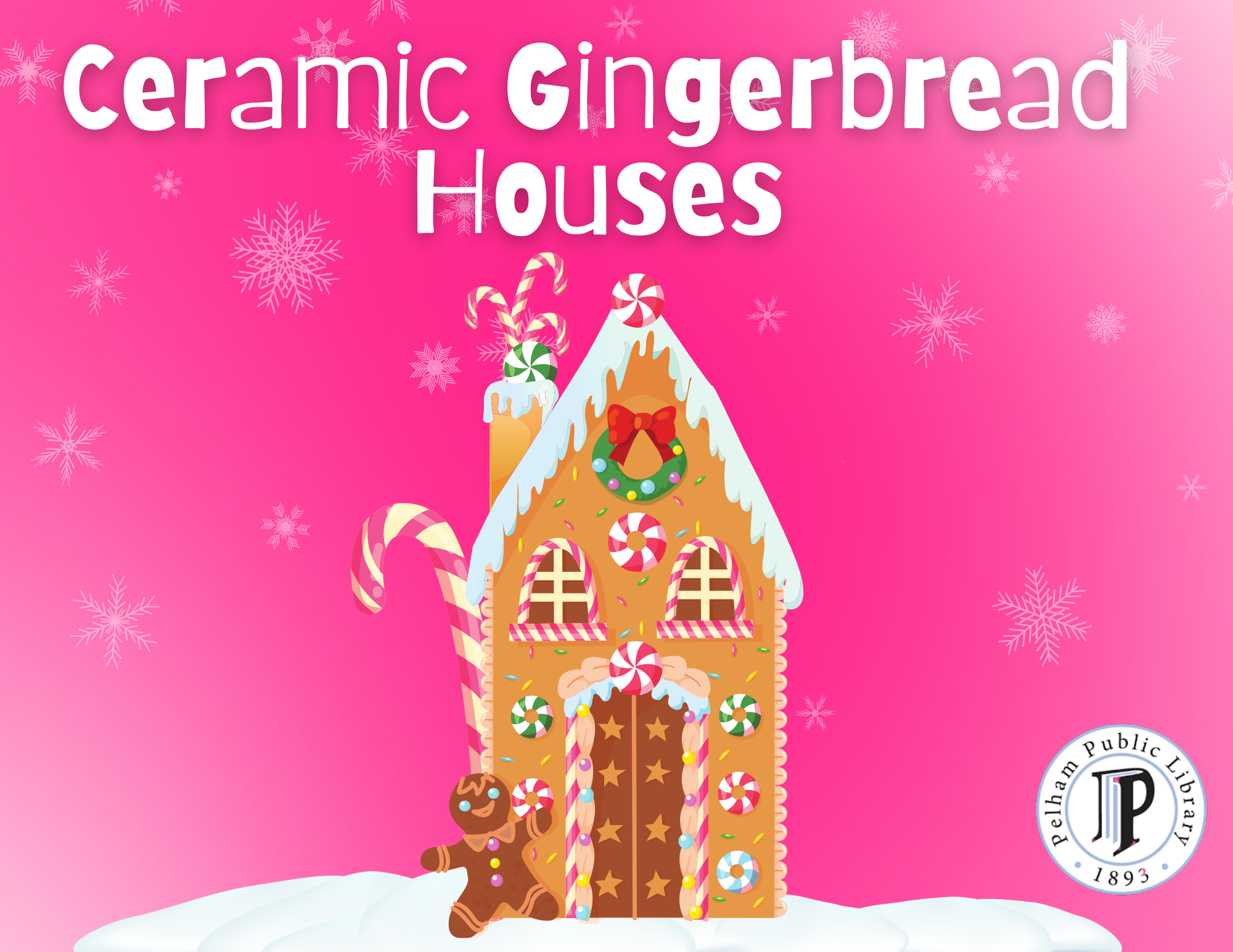 Ceramic Gingerbread House Painting: Kids, Thurs. December 14 @ 4PM